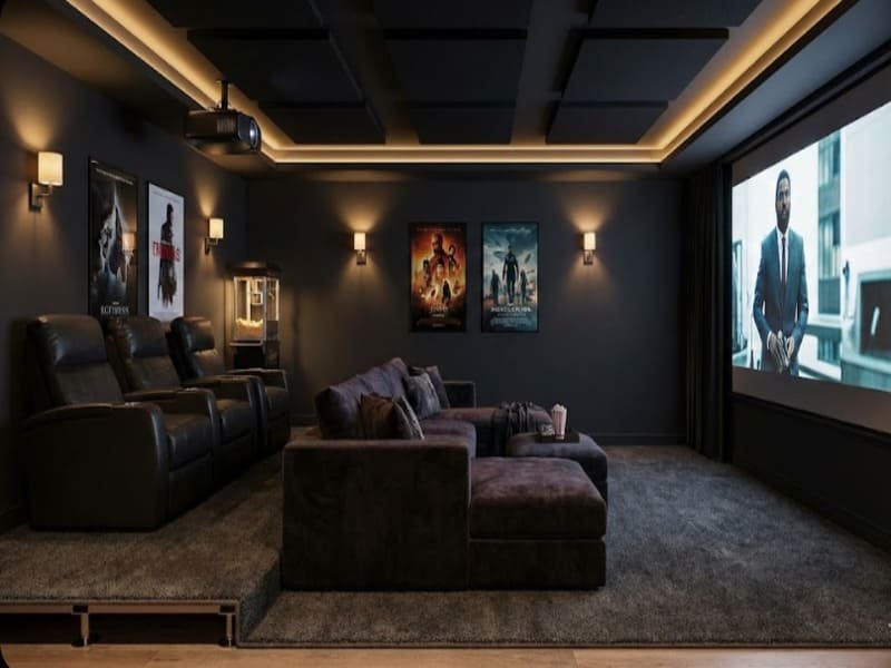 Illustration of double stud wall framing sitting on rubber mats